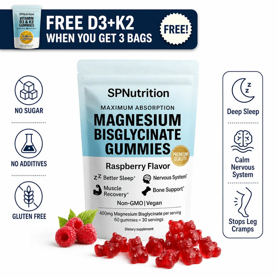 Magnesium Bisglycinate Gummies – 400mg (Sleep & Calm Support)
